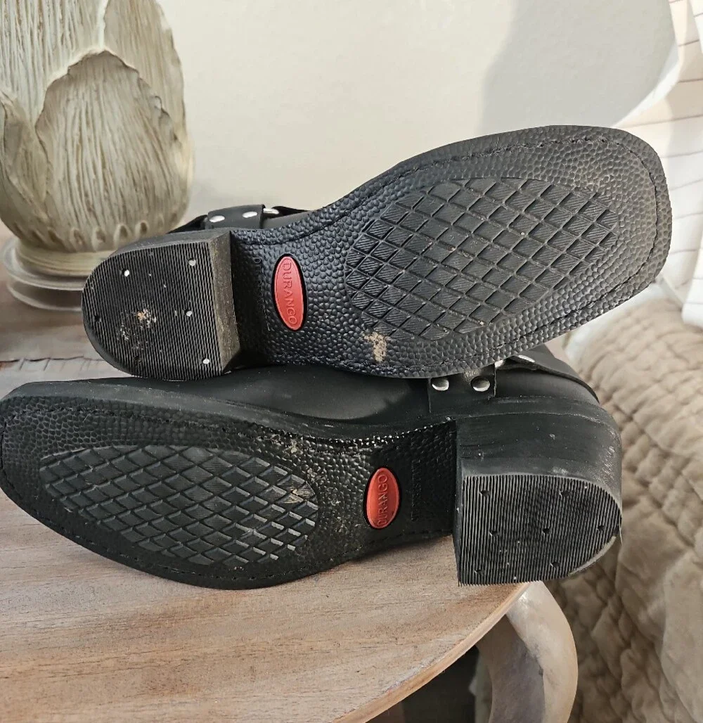 Durango Black Motorcycle Harness Boot with Silver Hardware - Picture 6 of 6
